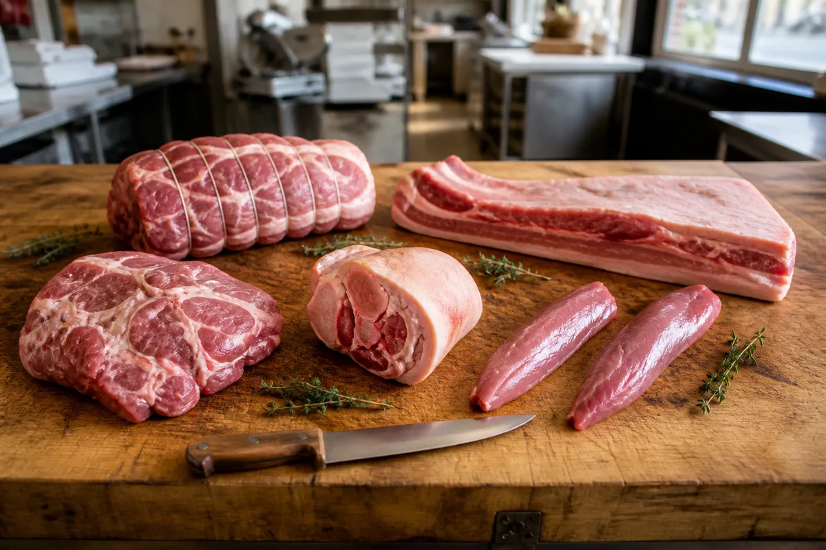 Les morceaux du porc et l'usage de chacun